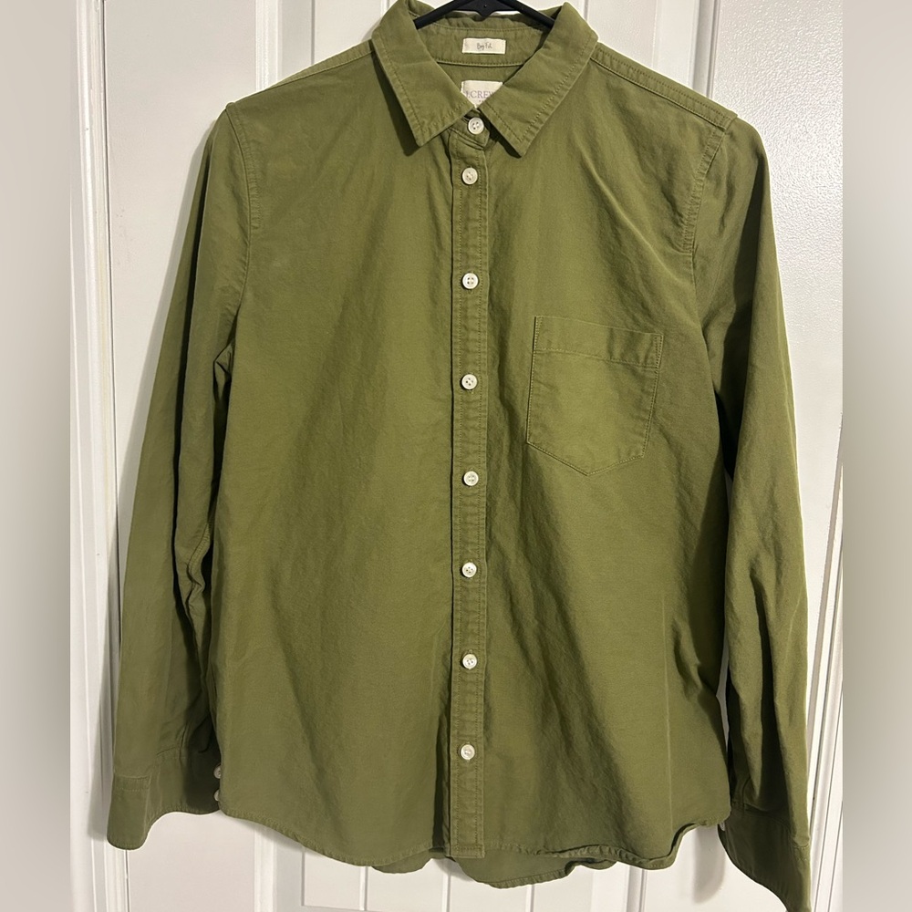 J. Crew Factory Olive Button Down Shirt